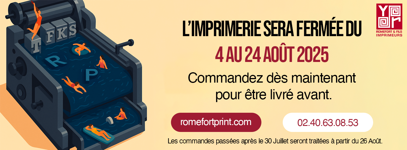 fermeture estival 2025 de l'imprimerie